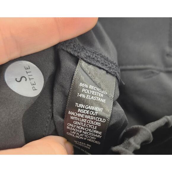 NWOT beta brand  SP S PETITE black straight leg sd cinch career work office pant - Picture 5 of 8
